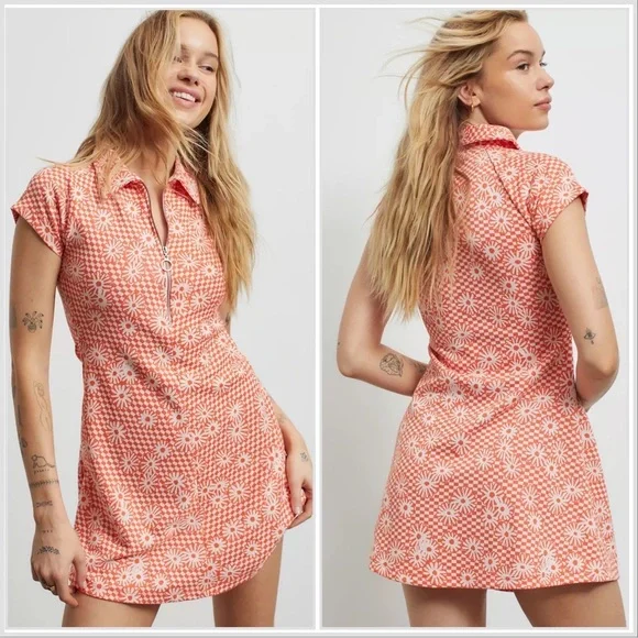 NWOT Urban Outfitters Arlo Zip-Up Mini Dress sz S - Picture 2 of 9